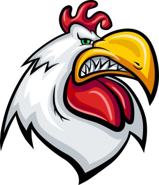 Angry rooster clipart