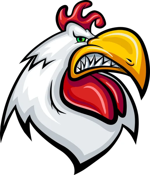 Gallo arrabbiato — Vettoriale Stock