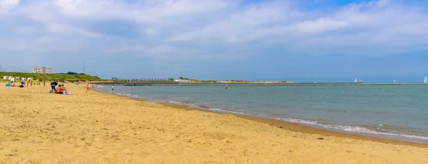 Breskens Beach Summer Season View Ocean Breskens Netherlands July 2020 — Stock Photo, Image