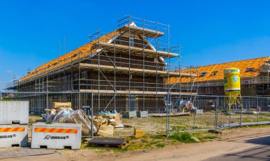 6 Mayıs 2022 'de Hollanda, Rucphen' de yeni evler inşa edildi.