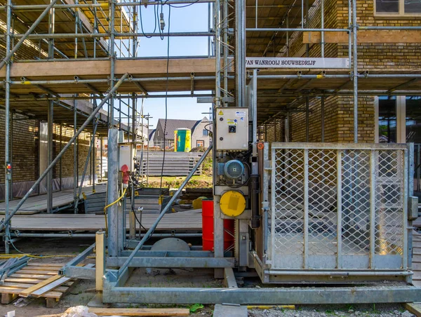 Close Lift Construction Site Building Industry Equipment Rucphen Países Bajos — Foto de Stock