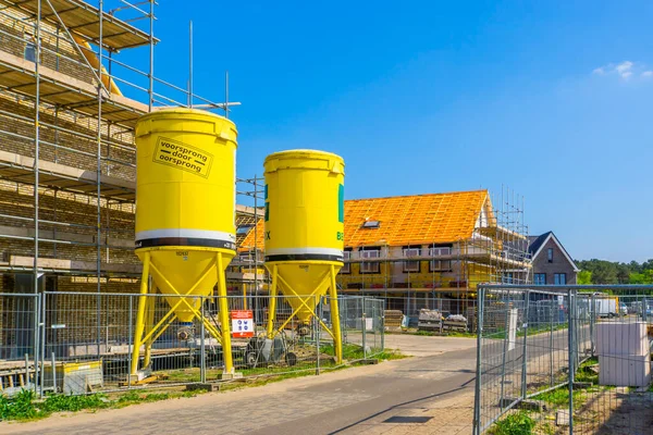 Two Beamix Cement Towers Construction Site Rucphen Netherlands May 2022 — ストック写真