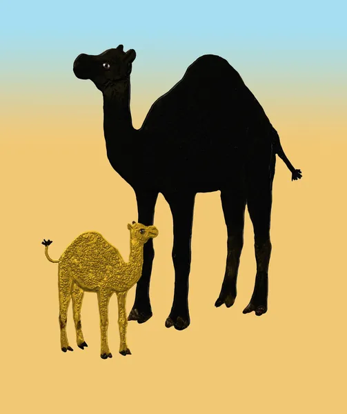 Black camel — Stock Photo, Image