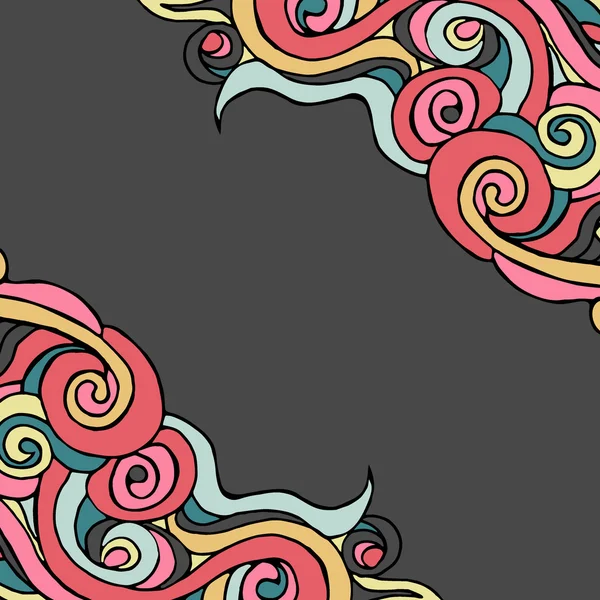 elle çizilmiş vektör çerçeve ile bukleler