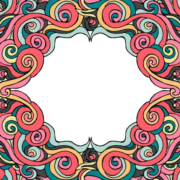 elle çizilmiş vektör çerçeve ile bukleler