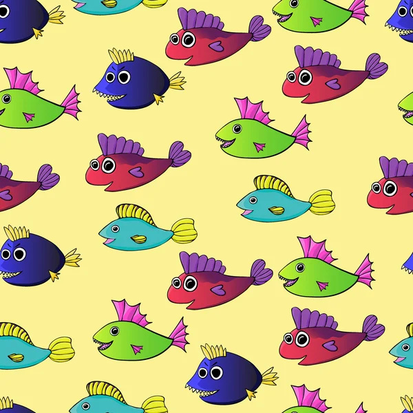 karikatür balıklar seamless modeli