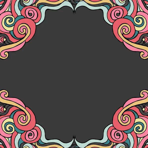 elle çizilmiş vektör çerçeve ile bukleler