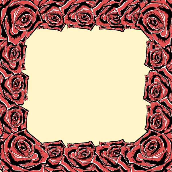 Gül çerçeve. vektör.