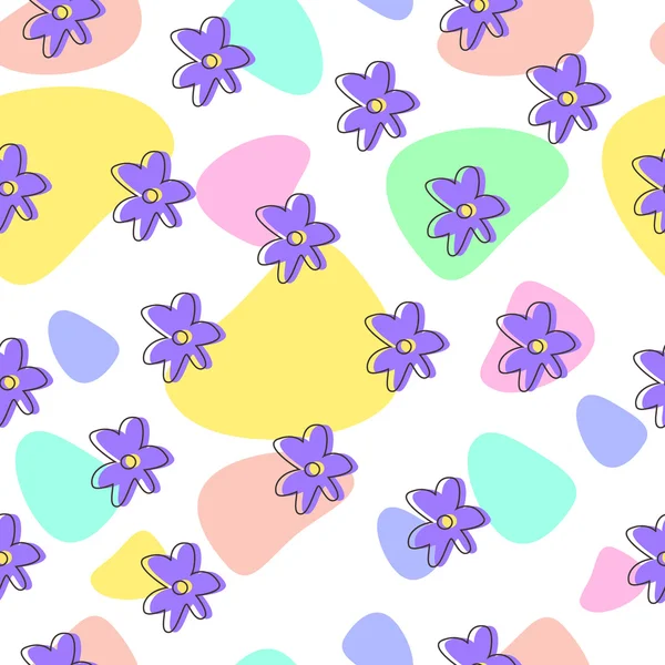 Naadloos patroon met bloemen — Stockvector