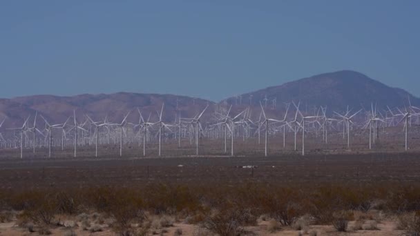Велетенські Вітрові Турбіни Каліфорнії — стокове відео