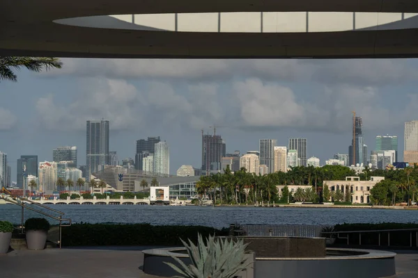 View Miami Skyline Shot Miami Beach — Foto de Stock