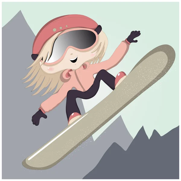 Snowboard Vector de stock