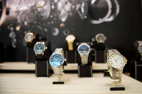 Relojes Lujo Una Tienda — Foto de Stock