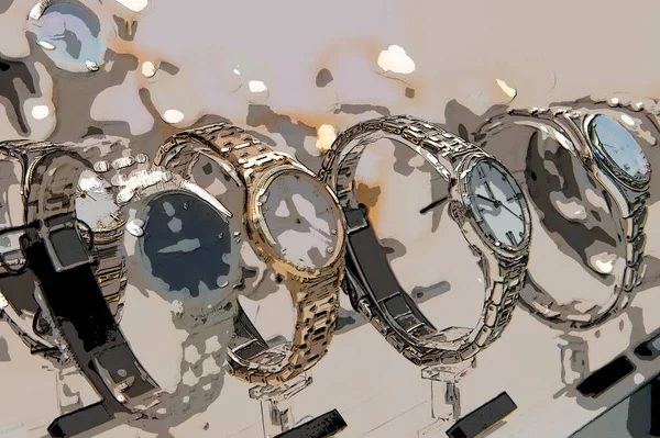 Relojes Lujo Tienda — Foto de Stock