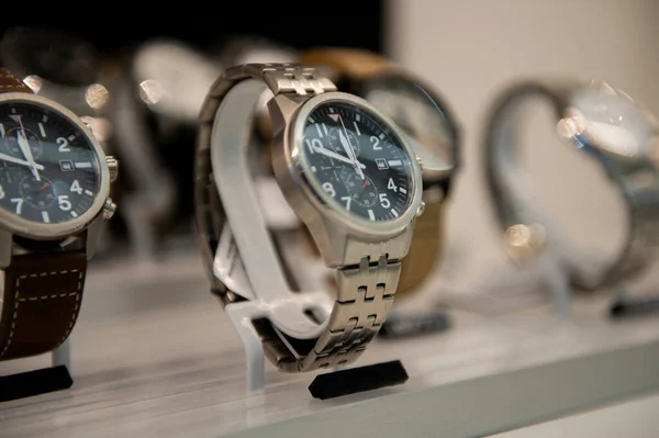Relógios Masculinos Luxo Loja — Fotografia de Stock