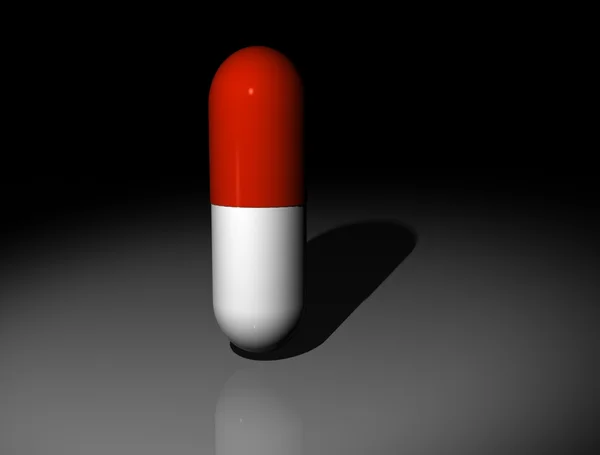 Red and white capsule — Stock Photo, Image