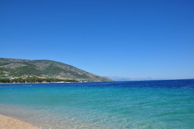 Hırvatistan'daki mavi deniz