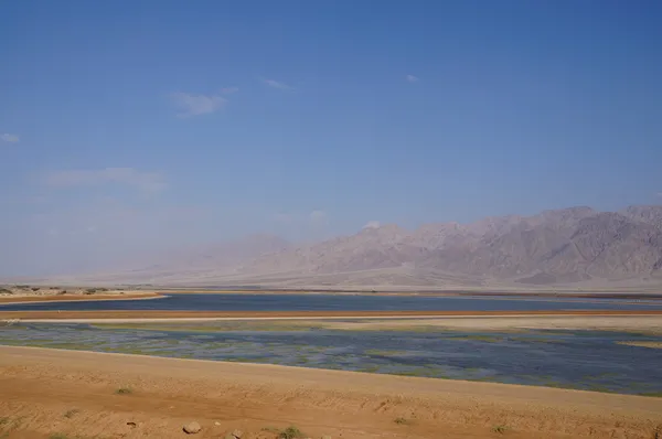 Lago salato vicino a Eilat — Foto Stock