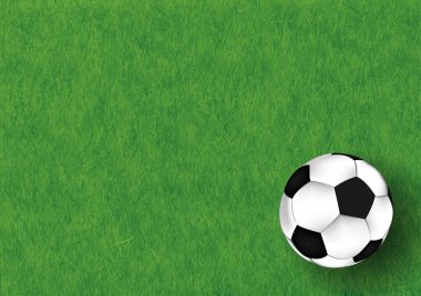 çim zemin, illüstrasyon futbol topu 