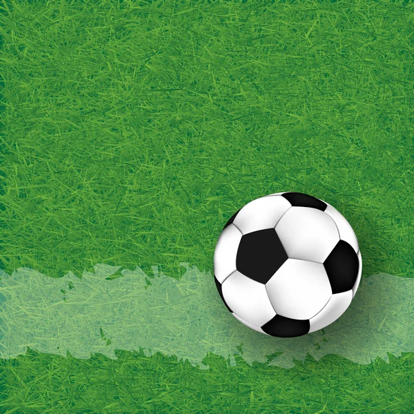 Voetbal voetbal veld stadion gras lijn bal achtergrondstructuur — Stockfoto