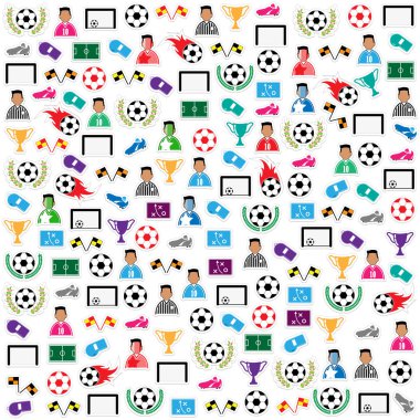 Futbol arka plan simgeler kümesi. şekil eps10 