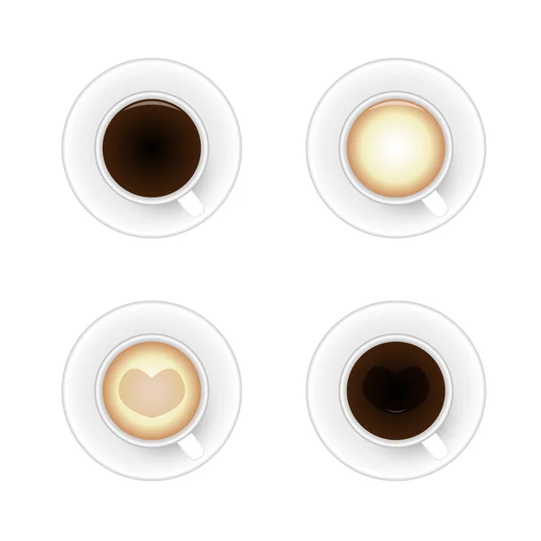 设置的杯咖啡 — 图库矢量图片
