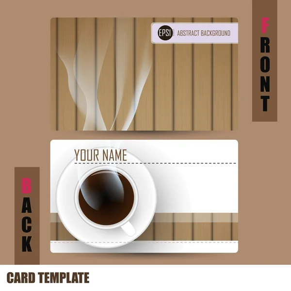 Modern kaffe-kort set — Stock vektor