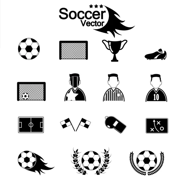 Soccer Icons set. Illustration eps10 — Stock Vector