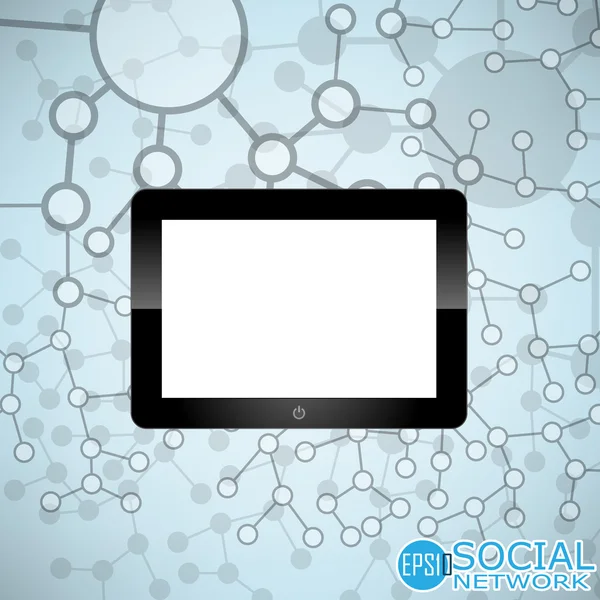 Tableta digital Molecule And Communication Background - Vector Il — Vector de stock