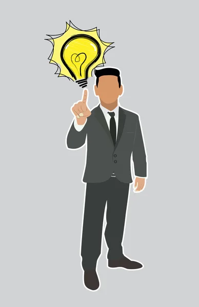 Empresario Vector de buenas ideas — Vector de stock