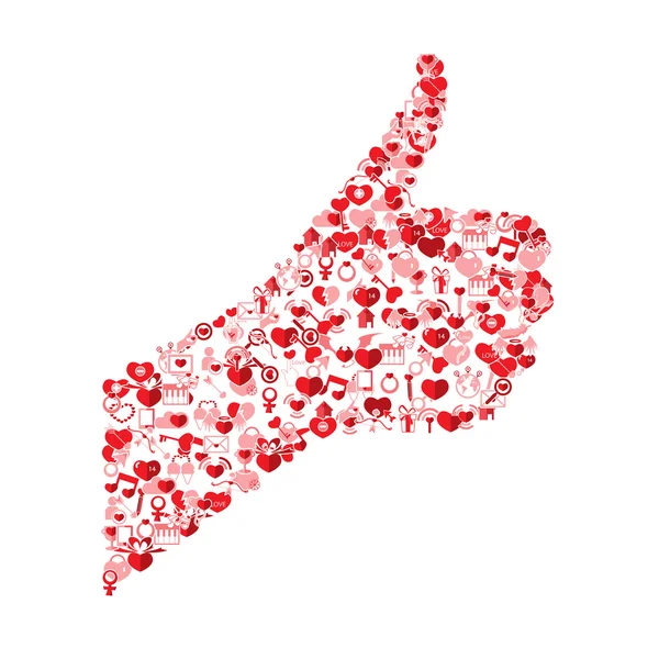 Modèle de conception Comme icône symbole Valentine's day idea illustrati — Image vectorielle