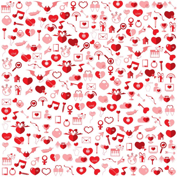 Template Background Valentine's day, Love icon — Stock Vector