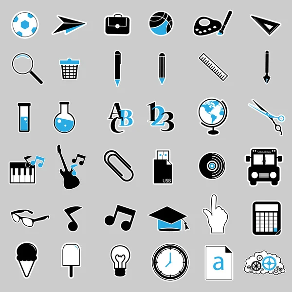 School and Education Icons — Stock Vector