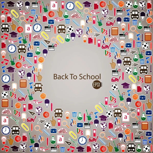 Back to School Seamless children background — Stock Vector