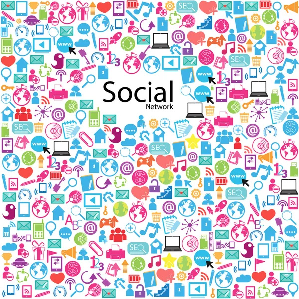 Πρότυπο σχεδίασης κοινωνικό δίκτυο λαμπτήρα ιδέα διάνυσμα illustrati — Διανυσματικό Αρχείο