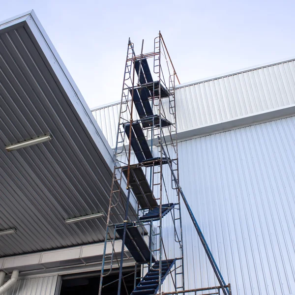 Rebar with scaffolding in construction site, Thailand. — Stock Photo, Image