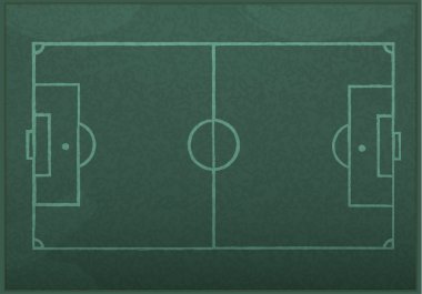bir futbol oyunu strateji çizim gerçekçi yazı tahtası.