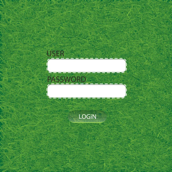 Grass login Web Elements Illustration — Stock fotografie