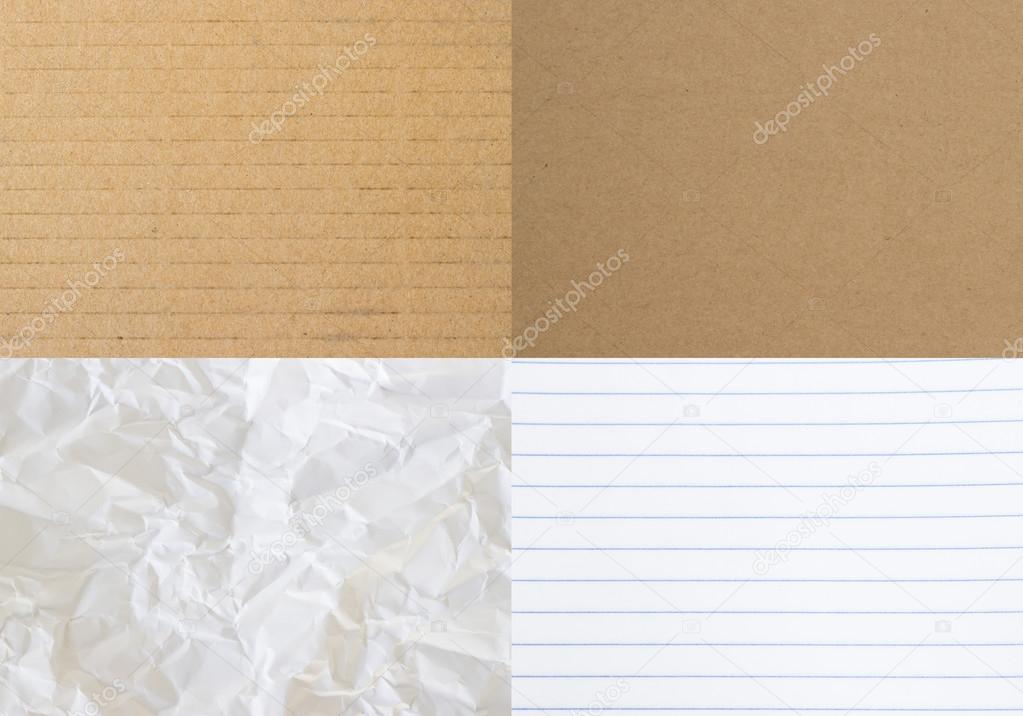Set Cardboard sheet of paper 