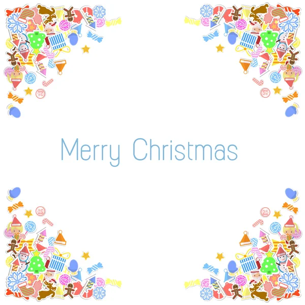 Carte de Noël avec le Père Noël - modèle vectoriel avec copie spac — Image vectorielle