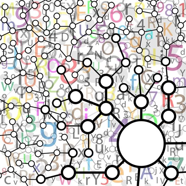 Molekül und Kommunikationshintergrund - Vektorillustration, gra — Stockvektor