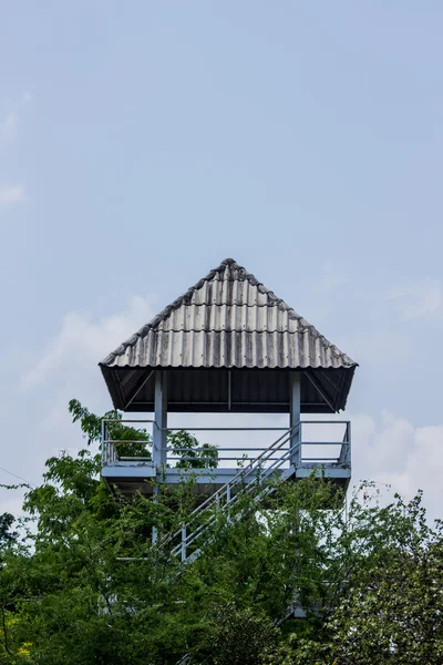 Watch tower on sky background — Stock Photo, Image