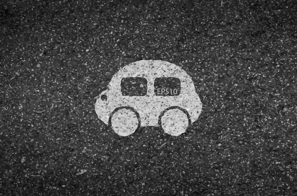 Samochód i asfalt tło tekstura z jakieś drobne ziarno w — Wektor stockowy