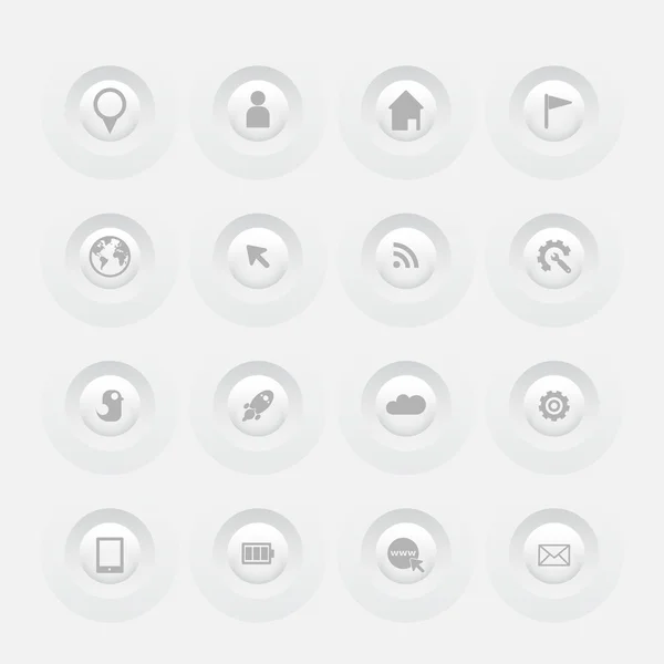 Кнопка Соціальні мережі Шаблон веб-дизайну Меню — стоковий вектор