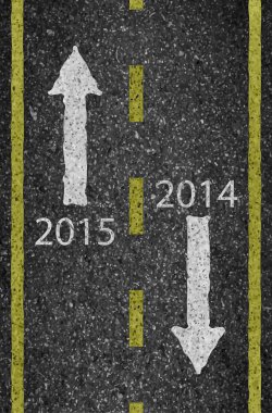 doku ile bazı güzel arka plan 2015 yeni yıl yol ve asfalt