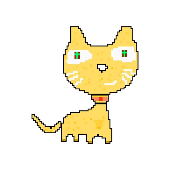 Estilo gato de 8 bits y píxeles — Archivo Imágenes Vectoriales