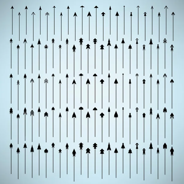 Szkic strzałka zestaw — Wektor stockowy