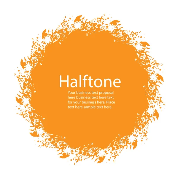 Sunny Halftone Design Element, vector illustration — Stock Vector