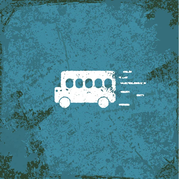Otobüs okul vintage soyut grunge arka plan, vektör illustra — Stok Vektör