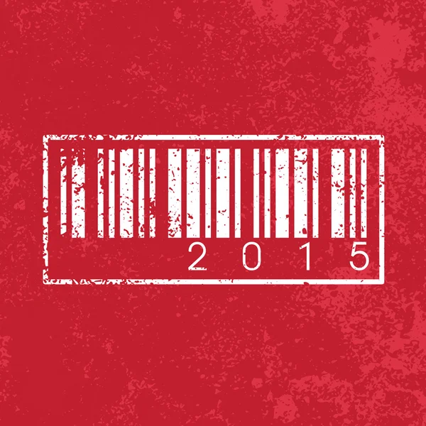 2015 Año Nuevo vintage abstracto grunge fondo rojo, illustrati — Archivo Imágenes Vectoriales